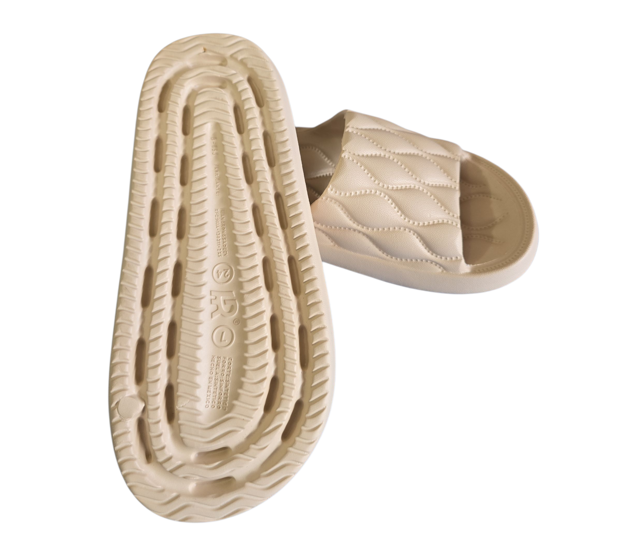 Chanclas beige super suaves y cómodas B-853 Imagen secundaria del producto