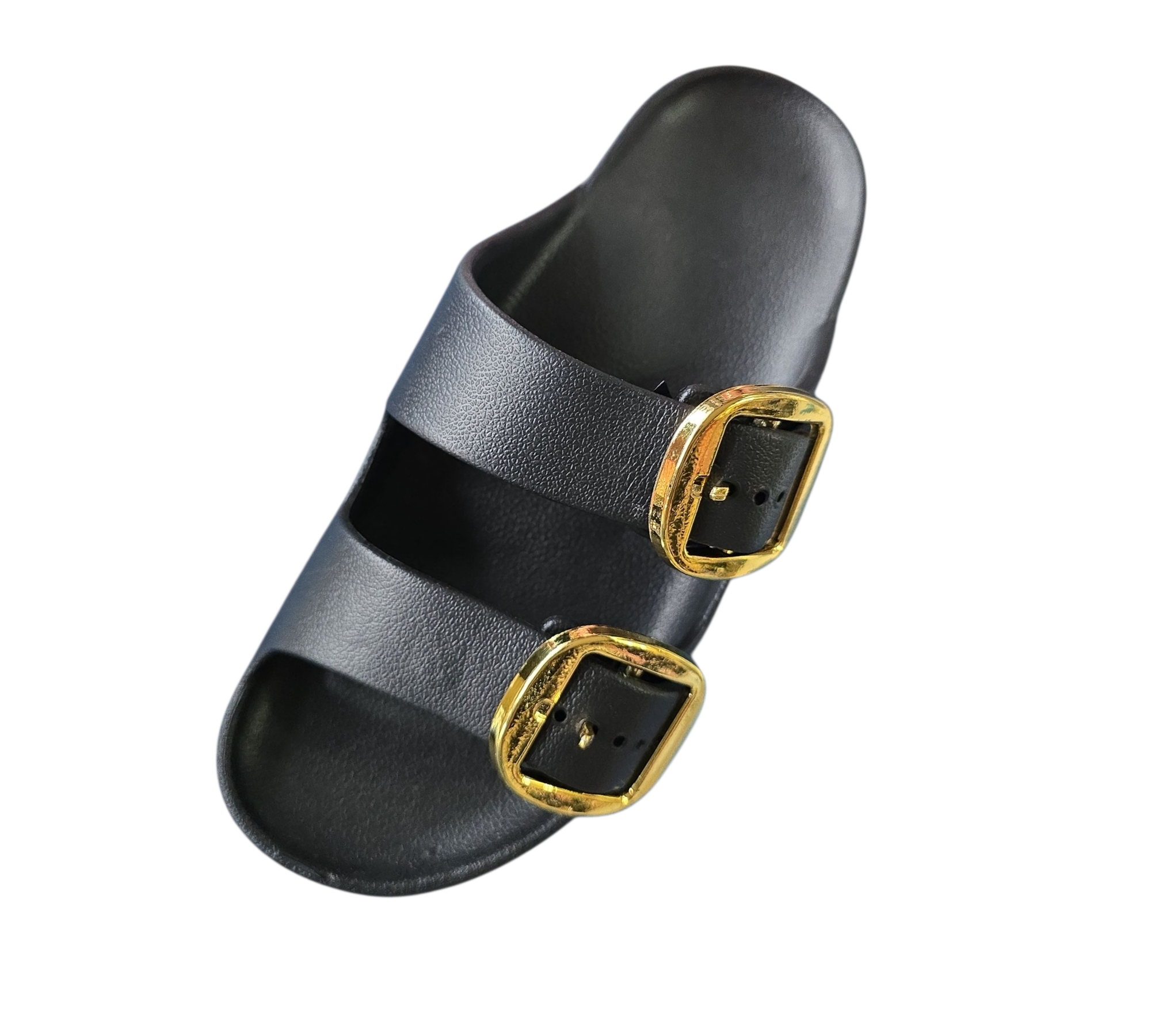 Sandalia para mujer plataforma elegante suela antideslizantes hebilla dorada y plata B-850